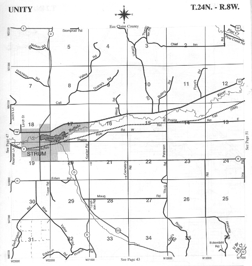 Map of Strum, Wisconsin USA
