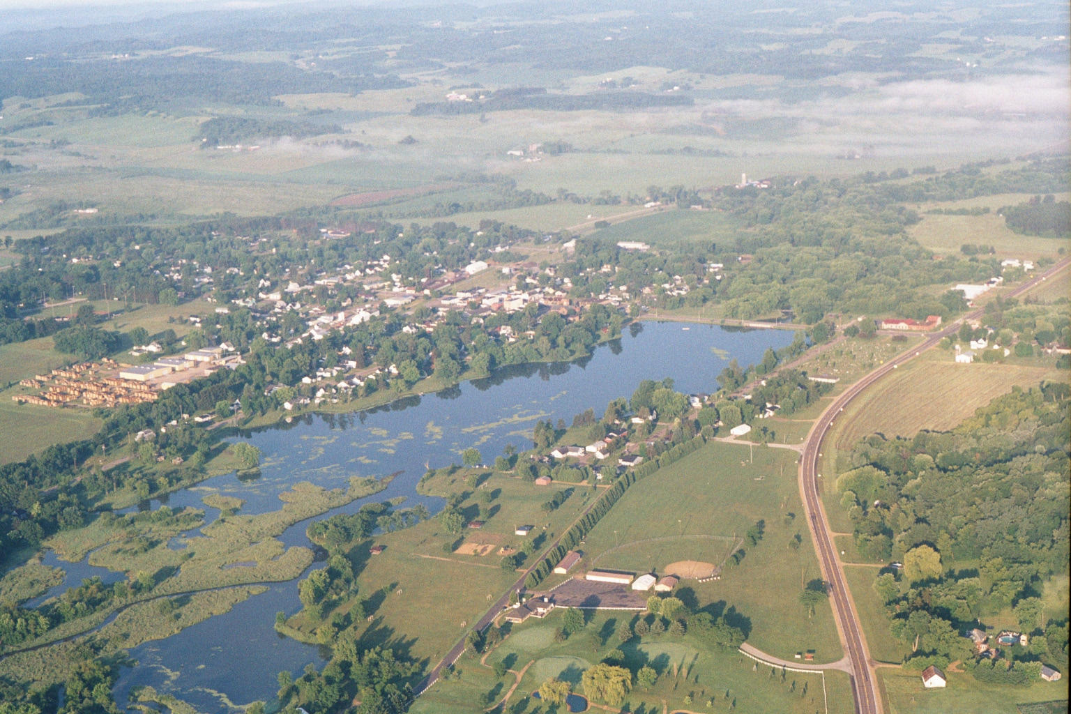Strum, Wisconsin from the Air